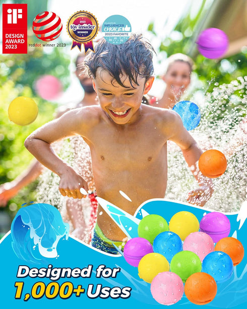 SOPPYCID Reusable Water Bomb Balloons, Summer Toy for Boys and Girls, Pool Beach Toys for Kids 3-12, Outdoor Games