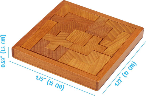 Wooden Brain Teaser Puzzles for Kids and Adults, New Level of Challenge for Mental Workout