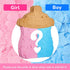 18.5 Inch Silipull Baby Bottle Shape Gender Reveal Piata with Piata Stick Blindfold and Pink Blue Confetti Gender