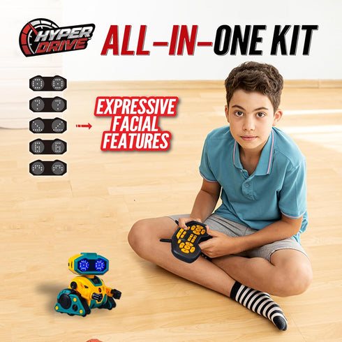 Hyper Drive Programming Smart-Bot Coding Robot Kit for Kids STEM Robotics Toy with Easy for Beginners Build, Code