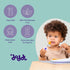 doddl Toddler Utensils Set, Ergonomic Fork and Spoon for Self Feeding, Stainless Steel Silverware for Ages 1-3, Aqua