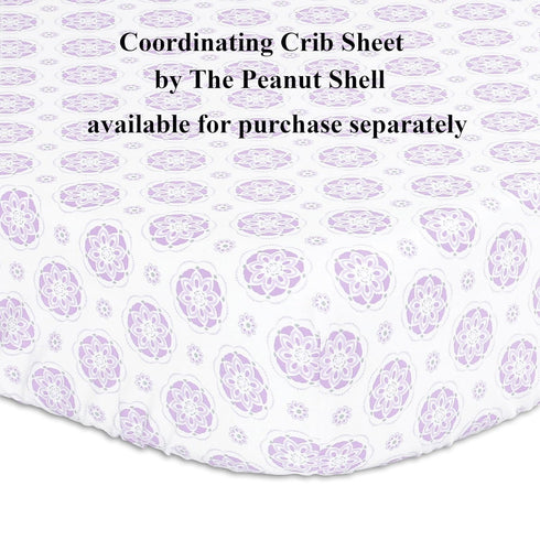 Lilac Medallion Changing Pad Cover - The Peanutshell