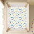 miaozhen 1 Pack 52x28 Cotton Baby Crib Sheets Soft Comfy Safaris Butterflies Cute Cartoon Crib Mattress Sheet