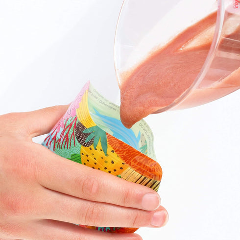 ChooMee Reusable Baby Food Storage Pouches, 8 oz - Ideal for Baby Food, Smoothies and Purees, 6 CT