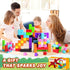 65PCS 3 4 5 6 7 8, Magnetic Blocks with Magnet Eyes Toy, Magnetic Building Blocks with Storage Bag for Kids Gifts, STEM