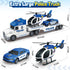3 4 5 3 1 3 4 5 6 SpringFlower Boy Toddlers Toys, Extra Large Police Truck Toys with Racing Car and Helicopter