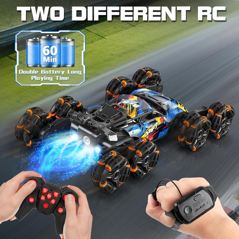 8 6 7 8-12 13 14 2.4Ghz Wheels Hand Controlled RC Stunt Car Toys for Kids Ages Year Old - Gesture Sensing Remote