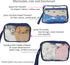 5 Set, Piece Diaper Bag Organizer Pouch Clear with Straps and Pacifier Case - Navy