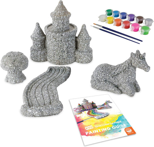 8 MindWare Paint Your Own Stone Unicorn Garden Weather-Resistant Garden Rocks Paint Kit for Kids Includes Paint