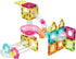 PicassoTiles Magnet Tiles Building Block Travel Size Magnetic Marble Run Construction Toy Set, 45 pc Education Kit