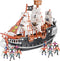 HOWBOUTDIS Pirate Playset - 10 inch Pirate Ship with 2 inch Pirate Figurines
