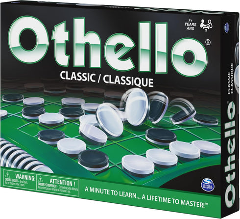 Spin Master Othello - Classic Family Board Game 2-Player Reversi Brain Teaser for Ages 7 and Up
