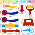 9 Set Dough Play Tool Kit for Kids, PCS Basic Dough Starter with Pizza Cutter, Safety Scissors, Rolling Pin, Roller