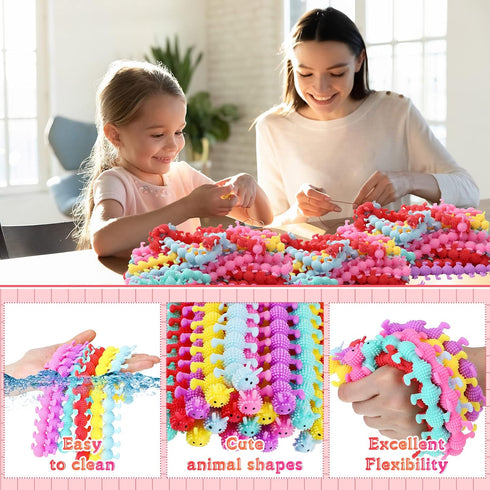 50 Pack Chivao Bulk Stretchy String Fidget Toys Animal Sensory Toys for Kids Adults Colorful Fidget Worm Stress Anxiety