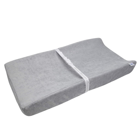 Grey Plush Cover Contoured Changing Pad by Serta Perfect Sleeper