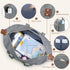 Diaper Bag Tote: Grey, Large Tote for Women with Pacifier Case & Shoulder Straps, Cute Hospital Baby Diaper Bag for Mom