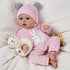 BABESIDE 2 Pcs Reborn Baby Doll Clothes with Hat for 17-22 Inch Baby Dolls, Cute Bunny Pattern Outfits