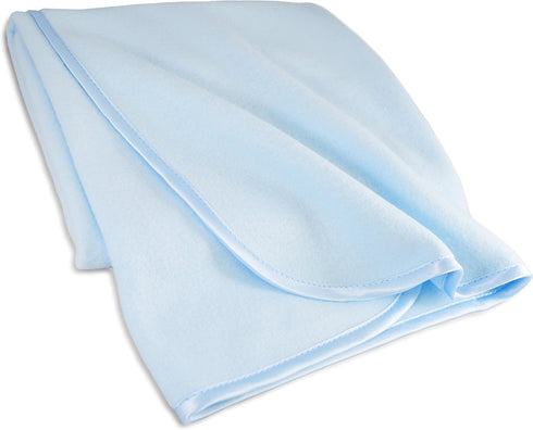 (30" 30") Cozy, American Baby Company Fleece Blanket x with Silk-Like Satin Trim, Soft, Warm & Blue, for Boys
