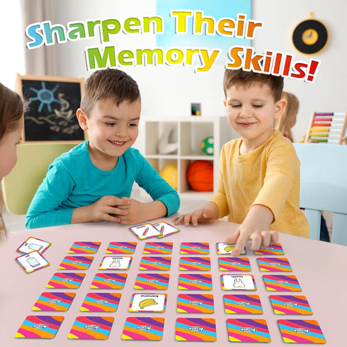 Game,52 Aizweb First Words Match Game,Memory Pcs Toddler Baby Flash Cards,Educational Toys for Pre K Preschool