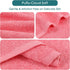 6 Pack, 10x10 inch Baby Washcloths Heavenly Soft Pink Wash Cloths for Face and Body, Gentle & Safe Face Towel on