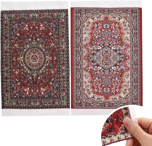 iLAND Miniature Dollhouse Accessories Victorian of Carpet for Dollhouse Furniture on 1/12