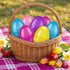 PNIOTAIN 6 6 Inch Pcs Large Easter Eggs Fillable, Colorful Jumbo Plastic Empty Egg Stand Upright for Easter Eggs Hunt