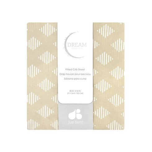 Cozy Beige Sateen Cotton Fitted Crib Sheet for Newborns and Toddlers - One Size
