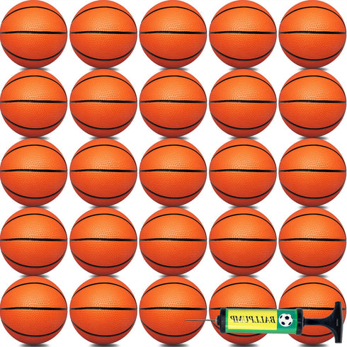 40Pcs Mini Basketball Set, 6" Small Basketballs with Pump for Over The Door Hoop Games, Indoor Outdoor Play