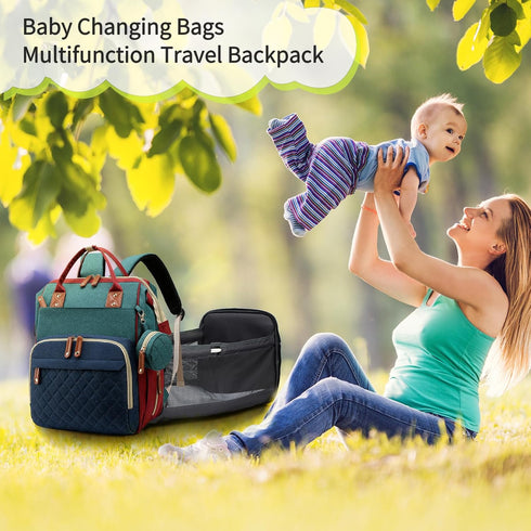 3 1 Backpack Diaper Bag with Changing Station, Waterproof in Diaper with Foldable Changing Pad, Baby Registry Search