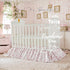 Country Brandream French Toile Cotton Crib Skirt Toddler Bedskirt Dust Ruffle Baby Nursery Crib Bed Skirt Boho Bohemian