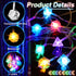 20 Wettarn ft Polyhedral Dice String Lights LED Dice Lights Strands Extendable Glow in the Dark Party Decorations