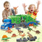 13 in 1 Dinosaur Toys for Kids 3-5, Carrier Truck Toys for Dinosaur Transport, Birthday Gifts for Toddlers