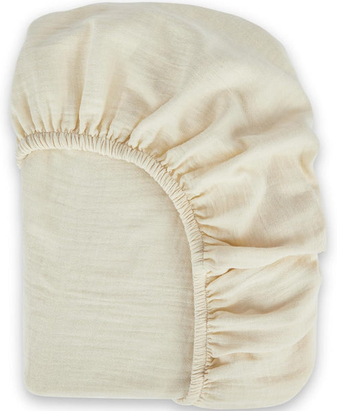 Muslin Fitted Sheet & Jersey Waterproof Mattress Protector | GOTS Certified Organic Cotton | Crib