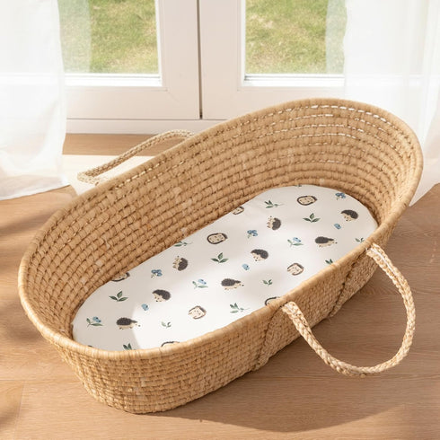 3 Pack PHF Soft Bassinet Sheets, Leaf&Mushroom Breathable Comfy Cradle Sheets for Baby Boys, No Slip Universal Fit