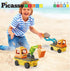 2-in-1 Playset 3+ PTU04 PicassoTiles Magnet Tiles Building Block Excavator & Backhoe Brick Compatible Construction