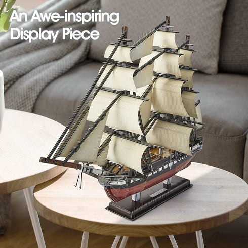 CubicFun 3D Ship Puzzles for USS Constitution Sailing Boat Models, 193 Pieces for Adults and Teens