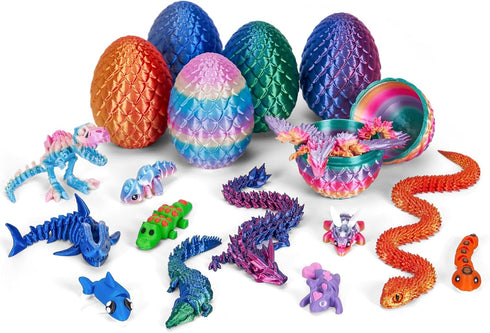 12PCS 3D 6 Set 3D 3-D TBOLINE Parent-Child Printed Animals Toys, Printed Wiglets Toys with Mini Animals Inside, Cute