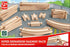 24 Pack| Hape Pcs Wooden Railway Super Expansion Rail Compatible with Other Wooden Tracks