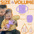 Open Cup Set for Baby | 2 Handled Tiny Cups for Toddlers | Transitional Silicone Cup for Baby Led Weaning | 6+ months