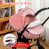 Winter Baby Car Seat Cover, Carseat Cover with Plush Sherpa Fleece Lining, Infant Car Seat Canopy with Peeping Window