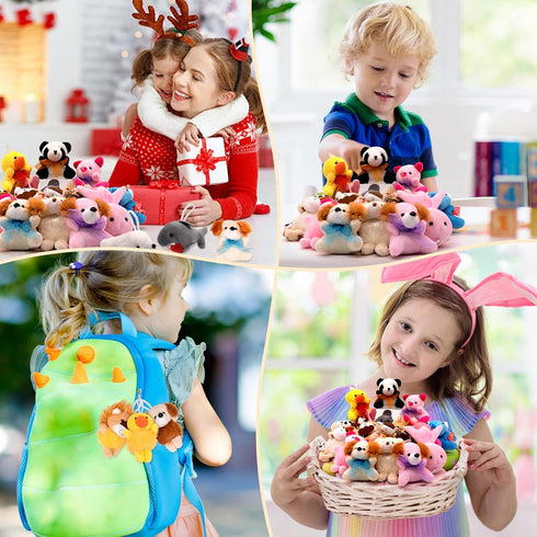 24 Pack Small Stuffed Animals, Bulk Gifts for Kids, Party Favors Toys for Girls, Easter Basket Stuffers Plushies