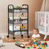 3 Baby Diaper Caddy Rolling Utility Cart, Tier Baby Essentials Nursery Organizer and Storage with Dividers and Drawers