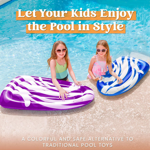2 Pack Swimming Summer JOYIN Inflatable Body Boards for Water Slides, Pool Floating Learn to Swim, Water Fun Toy