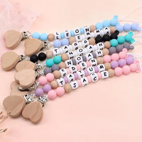 Personalized Pacifier Clip Pacifier Holder with Name Baby Gift (A)