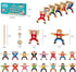 16Pcs Wooden Stacking Toys, Circus Hercules Acrobatic Troupe Toy, Balancing Building Blocks Game for 3-6 Years