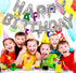 KALOR 16 Inch Silver Happy Birthday Balloons Banner, Mylar Foil Letters Sign, Reusable Party Supplies for Men, Women,