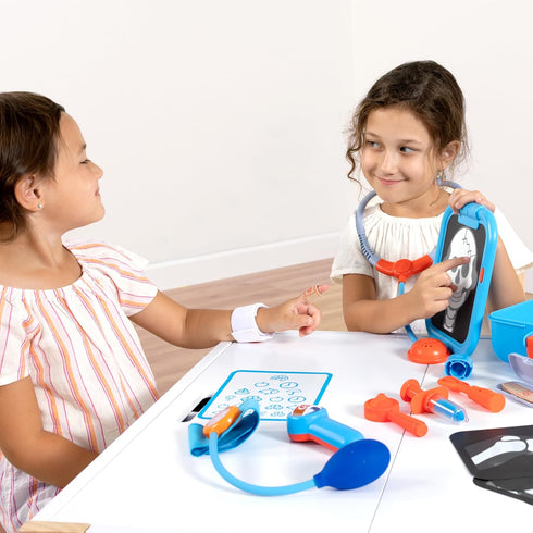 Playset, Set 3+ Fat Brain Toys Pretendables Doctor Pretend Play Toys, Kids Doctor Play with Storage for Ages