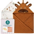 Chungie Soft Muslin Hooded Baby Towels 32x32 inches 100% Cotton, 6-Layer Breathable