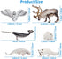 12PCS 4-7" Set Toymany Large Polar Animals Figurines, Plastic Arctic Animal Toy Preschool Includes Polar