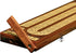 PALM ROYAL HANDICRAFTS 3 Track Wooden Cribbage Board Set, Inlaid Teak and Maple Wood with Metal Pegs Storage
